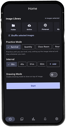 DrawGestures: Figure Drawing mobile app screenshot